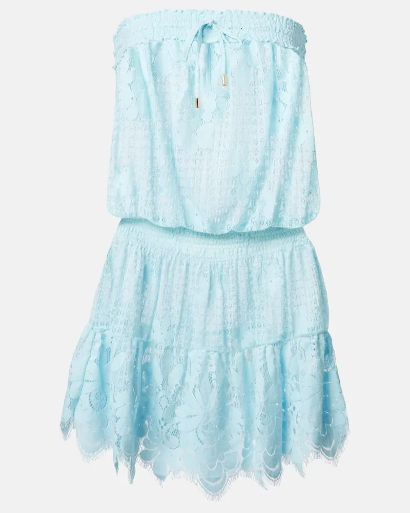 Melissa Odabash Minikleid Isla aus Spitze Blau