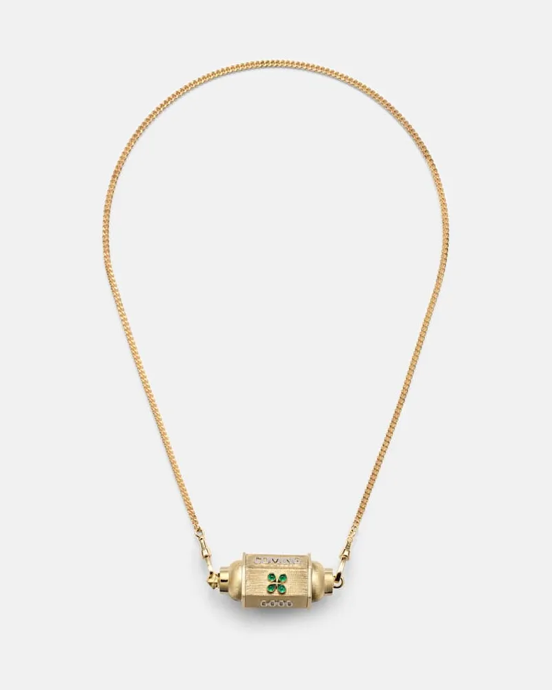 Marie Lichtenberg Halskette Good Things aus 18kt Gelbgold mit Smaragden Gold