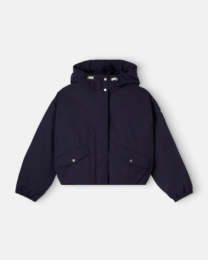 Moncler Daunenjacke aus einem Baumwollgemisch Blau