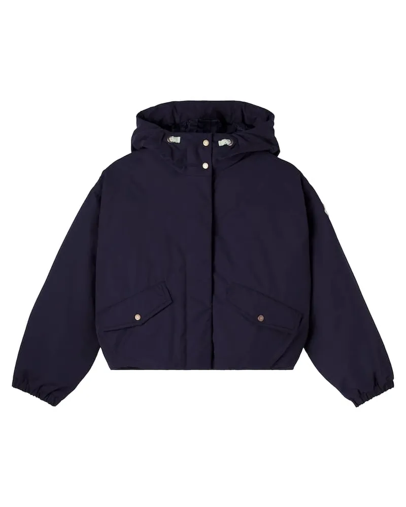 Moncler Daunenjacke aus einem Baumwollgemisch Blau