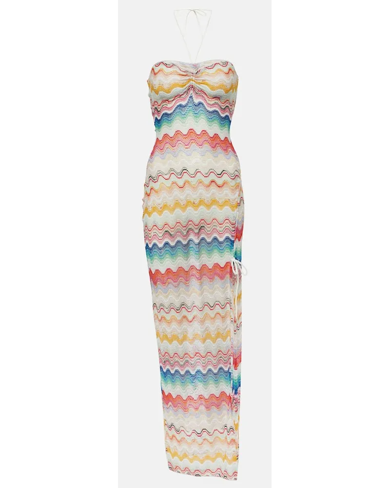 Missoni Maxikleid aus Haekelstrick Multicolor