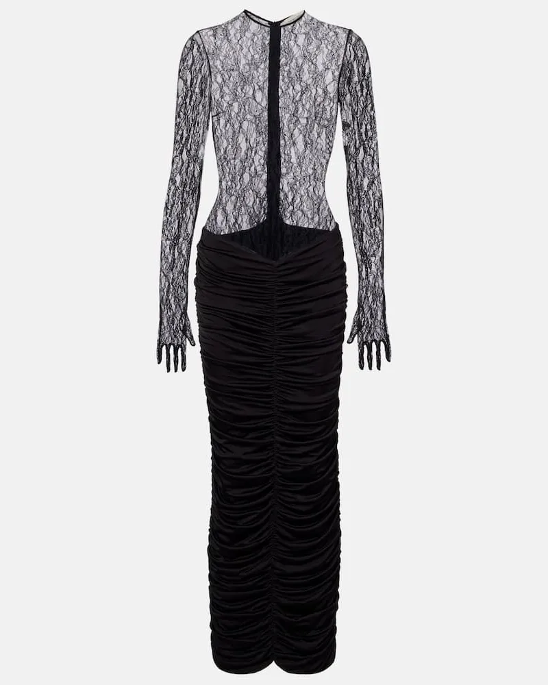 The New Arrivals Ilkyaz Ozel Maxikleid Vivienne aus Spitze Schwarz