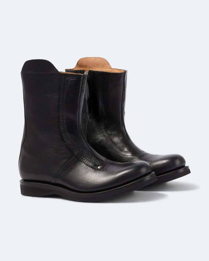 Our Legacy Stiefel Moto aus Leder Schwarz