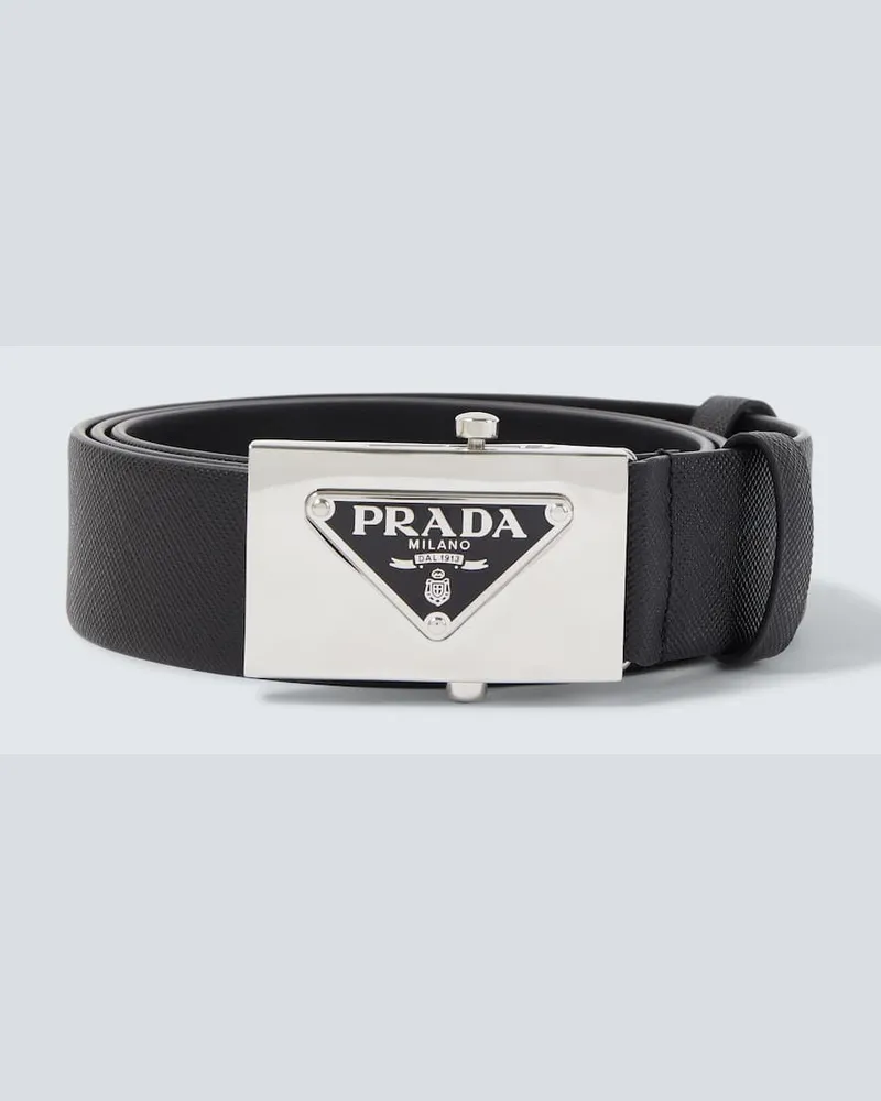 Prada Gürtel aus Saffiano-Leder Schwarz