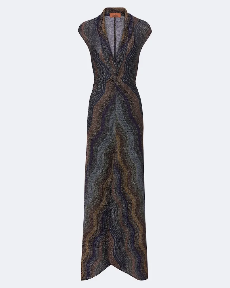 Missoni Maxikleid aus Lamé Multicolor