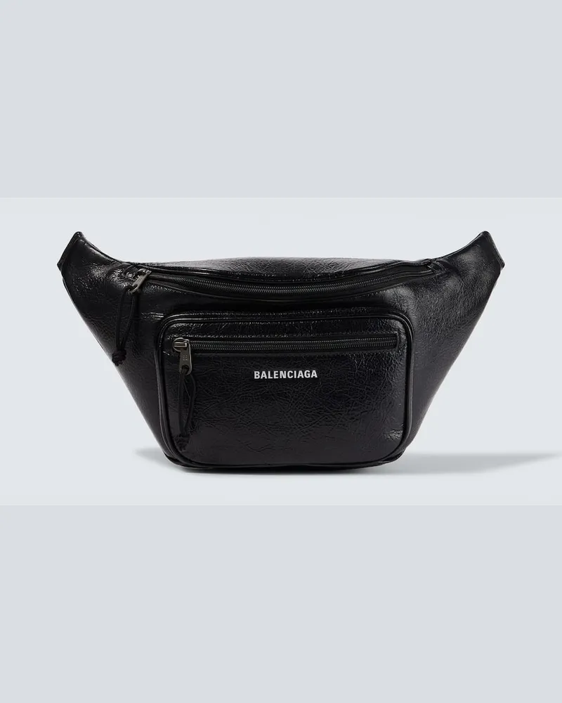 Balenciaga Gürteltasche Explorer aus Leder Schwarz