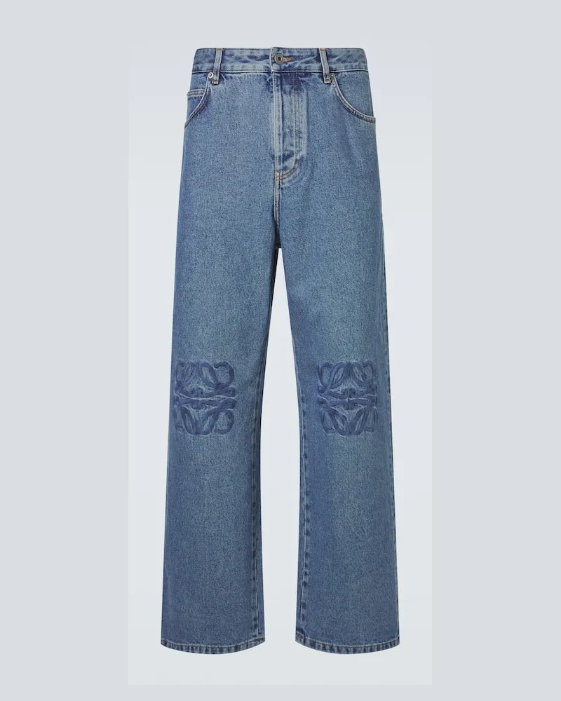 Loewe Straight Jeans Anagram Blau