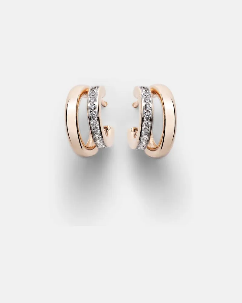 Pomellato Ohrringe Pomellato Together aus 18kt Roségold mit Diamanten Rosa