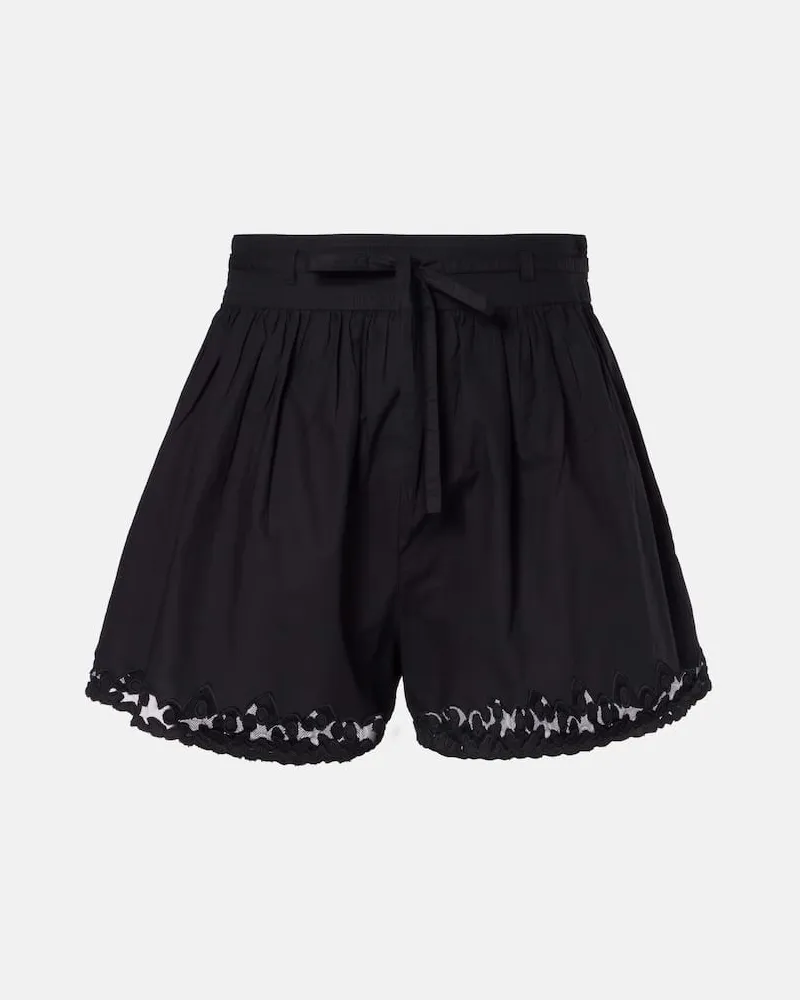 Ulla Johnson Shorts Elowen aus Baumwollpopeline Weiß