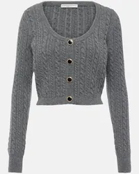 Alessandra Rich Cardigan aus Wolle Grau