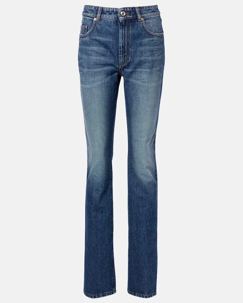 SPORTMAX Mid-Rise Slim Jeans Blau