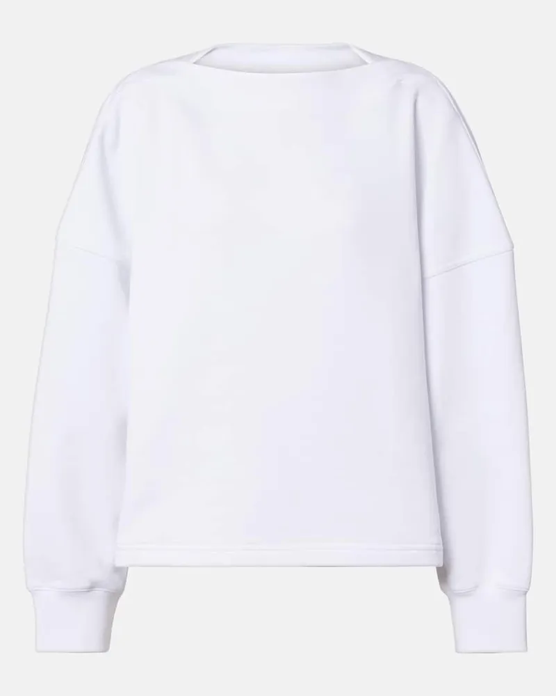 Alaïa Alaïa Sweatshirt aus Baumwolle Weiß
