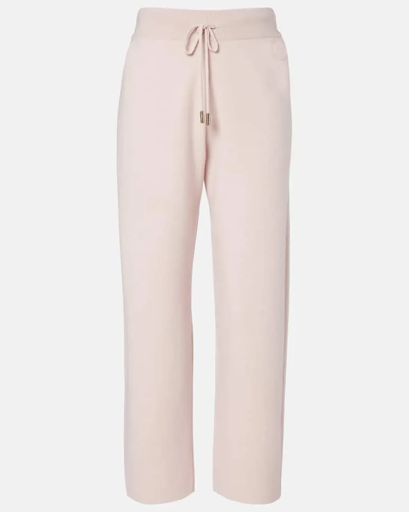 Moncler Jogginghose aus Wolle und Kaschmir Pink