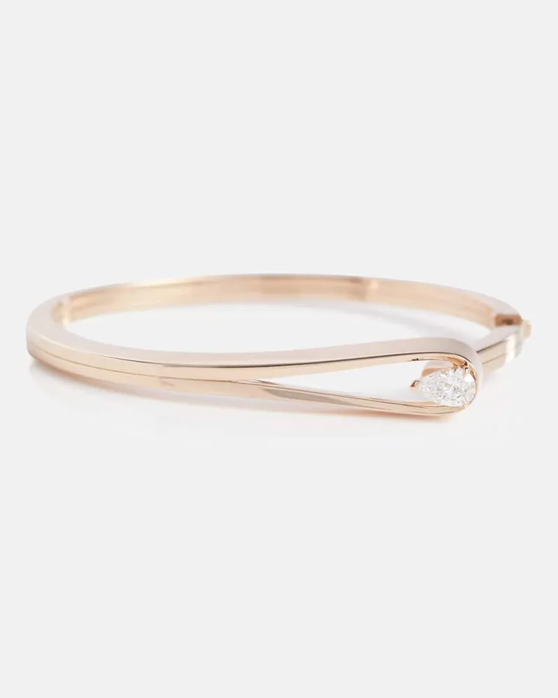 Repossi Armreif Serti Inversé aus 18kt Roségold mit Diamanten Pink
