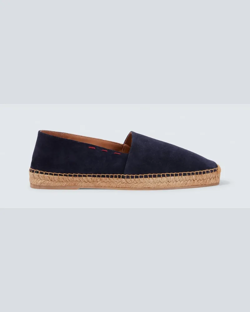Kiton Espadrilles aus Veloursleder Blau
