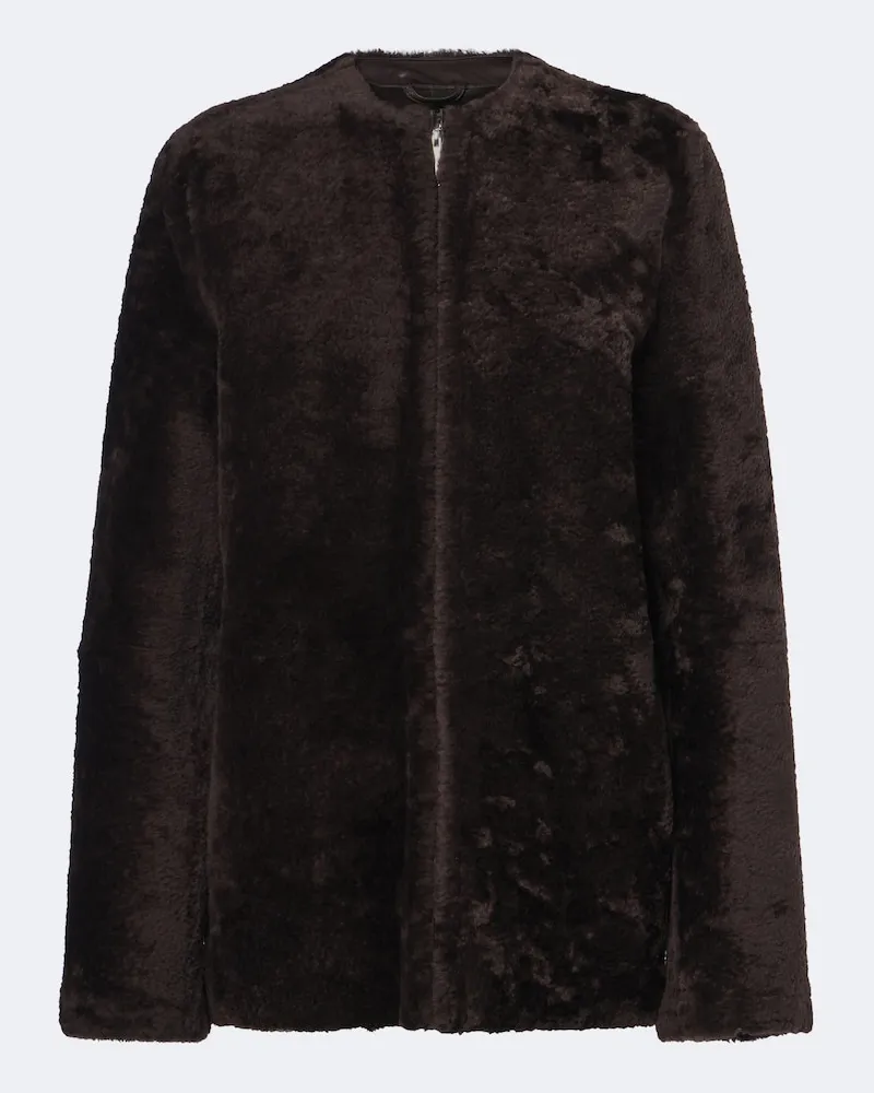 Totême Jacke aus Shearling Braun