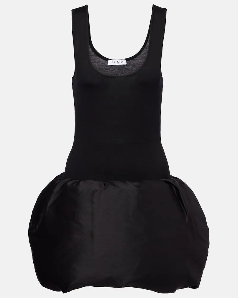 Alaïa Alaïa Minikleid aus einem Wollgemisch Schwarz