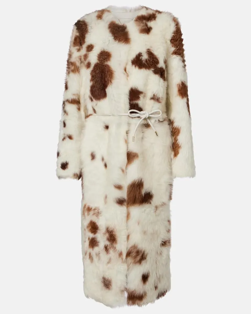 Zimmermann Mantel Hypnotic aus Shearling Multicolor