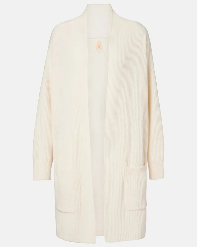 Jardin des Orangers Cardigan aus Rippstrick Weiß