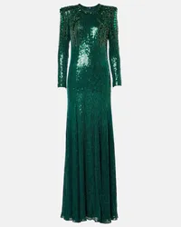 Jenny Packham Verzierte Robe Paloma mit Pailletten Gruen