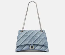 Schultertasche Crush Medium aus Denim