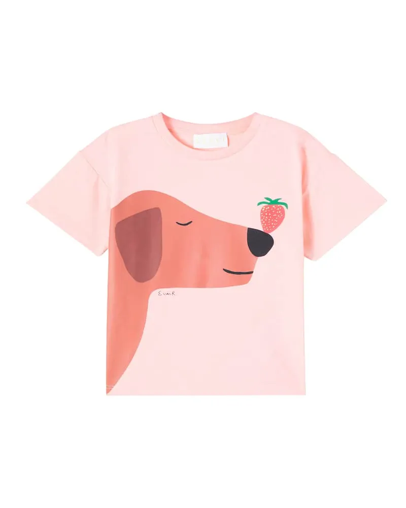 Gucci X Euan Roberts Baby T-Shirt aus Baumwoll-Jersey Pink