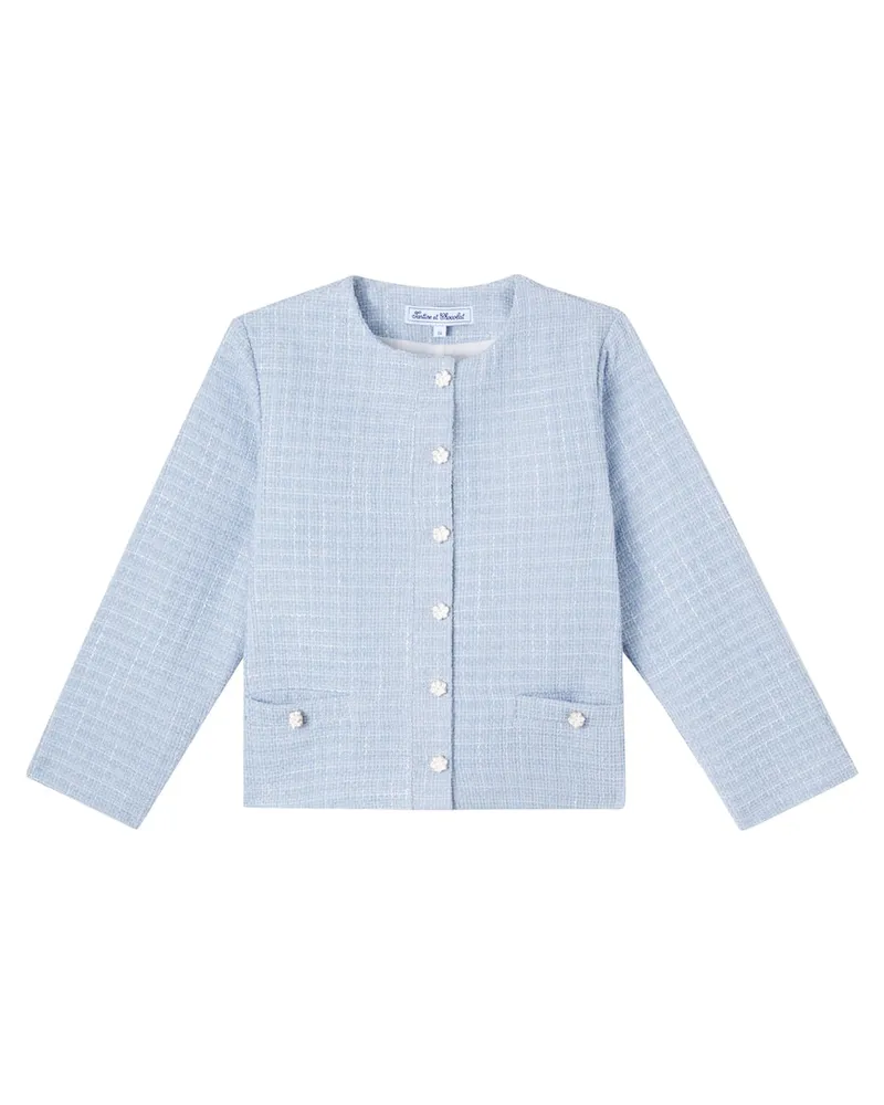 Tartine et Chocolat Jacke aus Tweed Blau