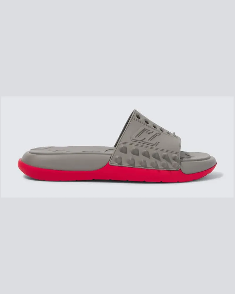 Christian Louboutin Pantoletten Take It Easy Grau