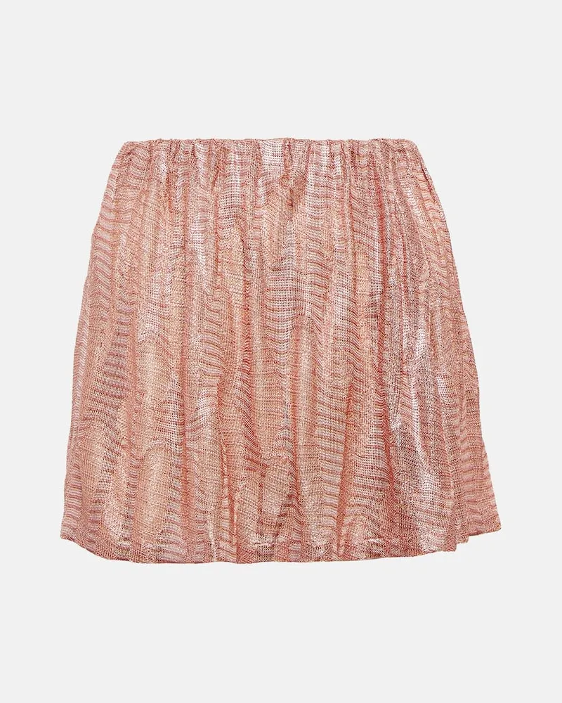 Missoni Minirock aus Häkelstrick Rosa