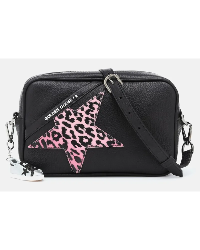 Golden Goose Schultertasche Star aus Leder Schwarz