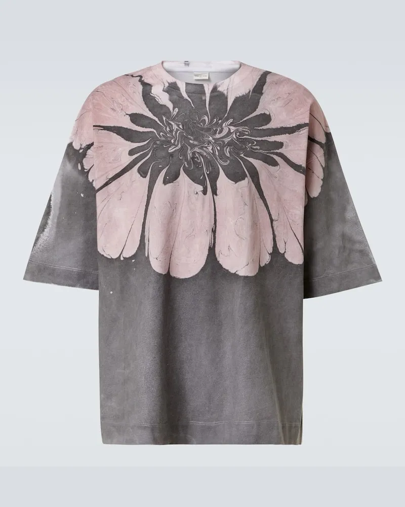 Dries van Noten T-Shirt aus Baumwoll-Jersey Schwarz