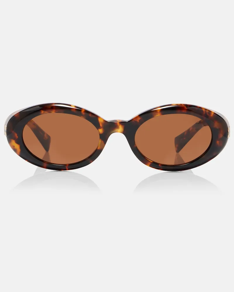 Miu Miu Ovale Sonnenbrille Braun