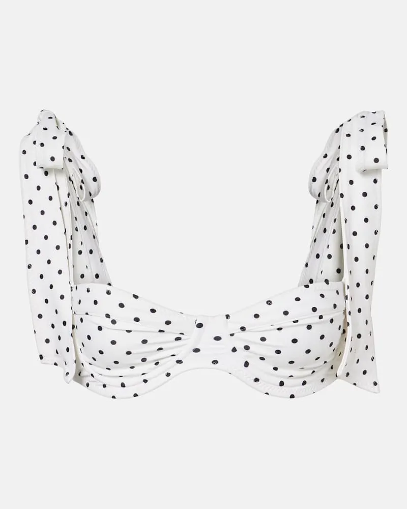 SAME Bikini-Oberteil Lady mit Polka-Dots Weiß
