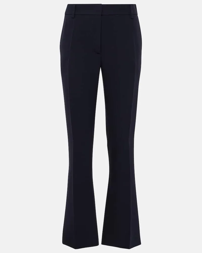 Valentino Garavani Gerade Hose aus Cady Couture Blau