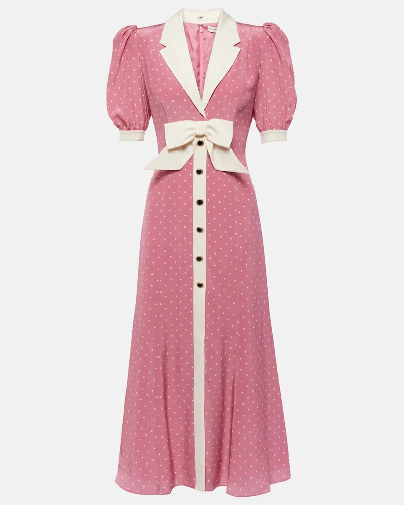 Alessandra Rich Maxikleid aus Seide Rosa