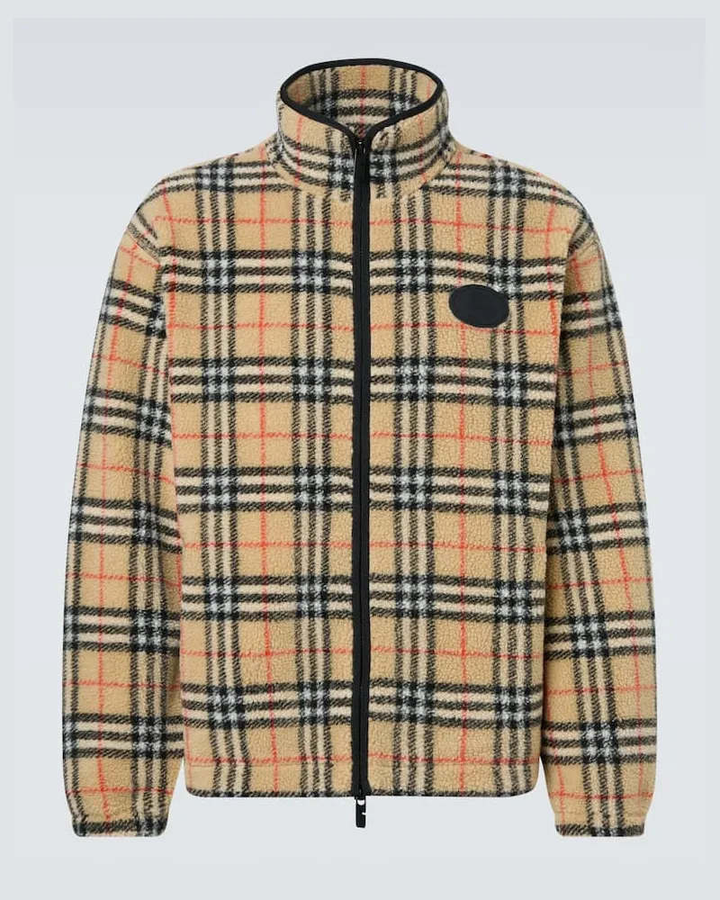 Burberry Jacke Burberry Check aus einem Wollgemisch Beige