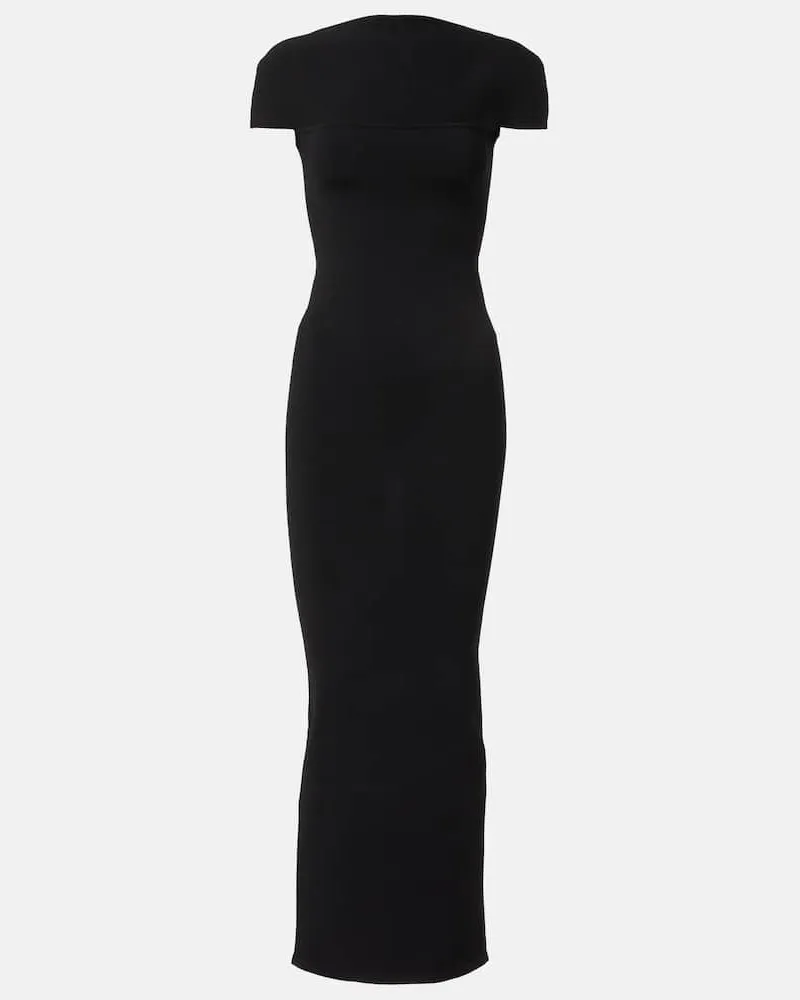 KHAITE Maxikleid Basile aus Jersey Schwarz