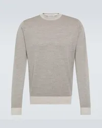 John Smedley Pullover 15.Singular aus Wolle Grau