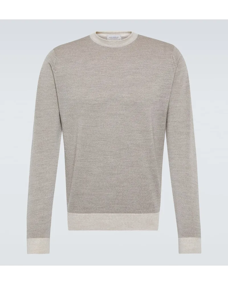 John Smedley Pullover 15.Singular aus Wolle Grau