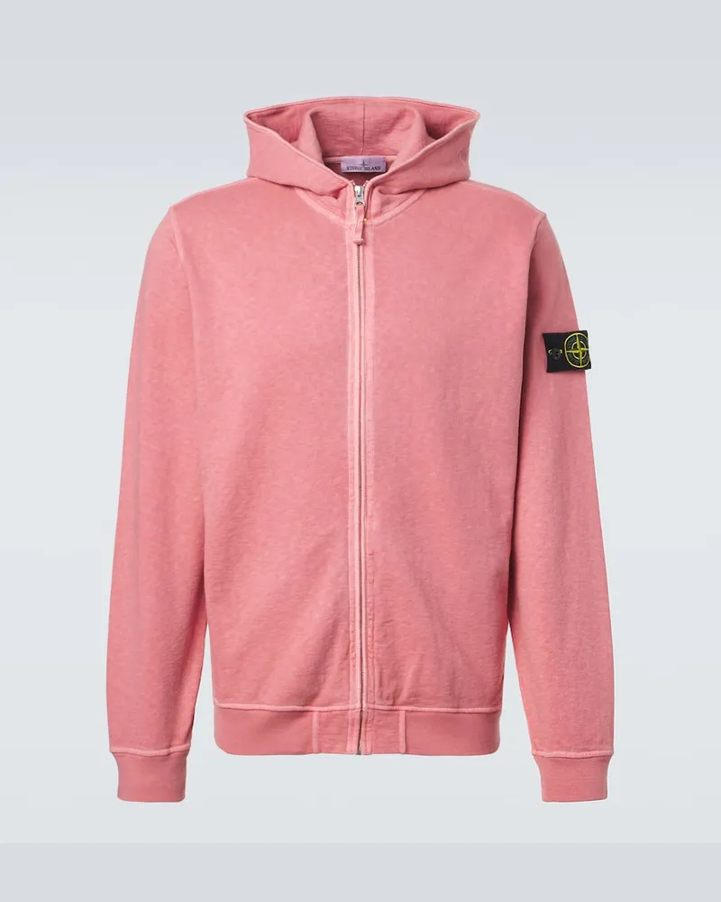 Stone Island Kapuzenjacke Compass aus Baumwolle Rosa