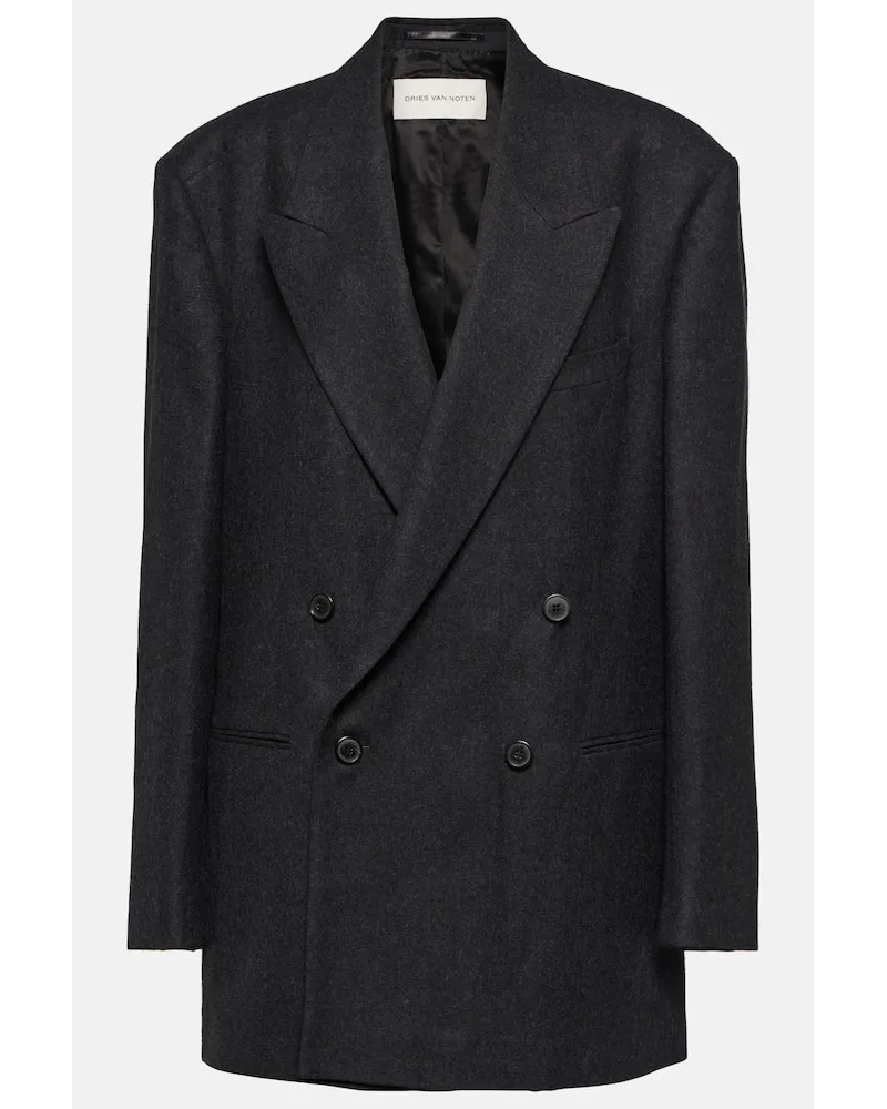 Dries van Noten Blazer aus Wolle Schwarz