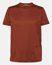 Loro Piana T-Shirt aus Baumwoll-Jersey Braun