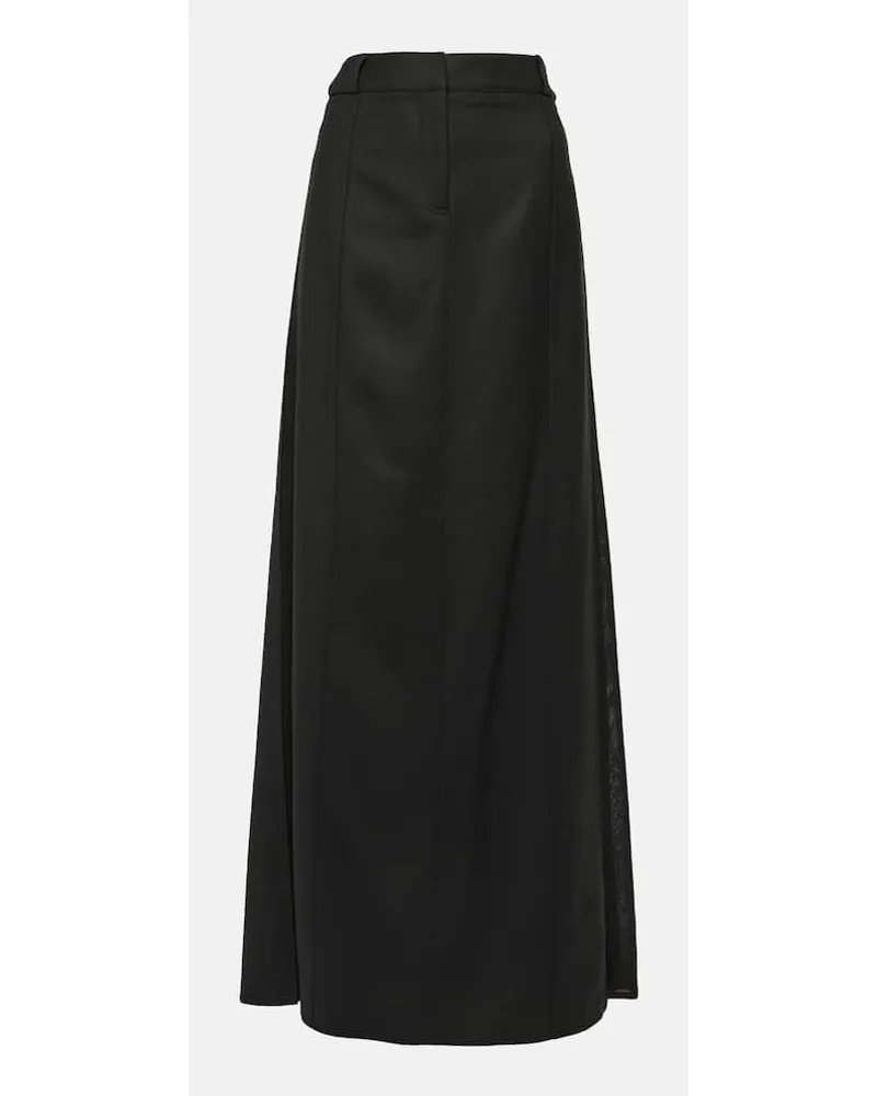 Victoria Beckham Maxirock aus einem Wollgemisch Schwarz