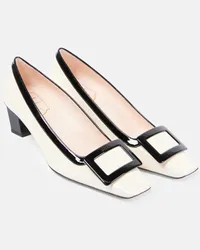 Roger Vivier Pumps Belle Vivier aus Lackleder Weiss