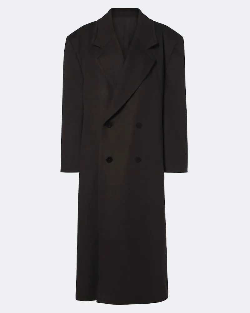 Gucci Zweireihiger Oversize-Mantel aus Kaschmir Braun