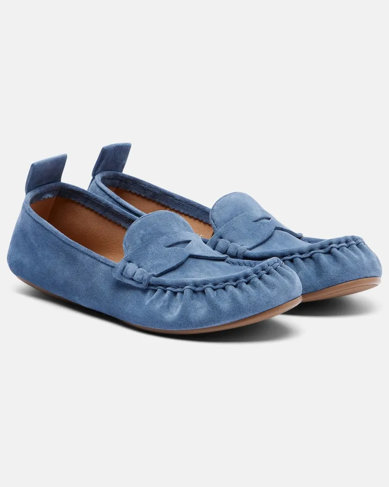 Acne Studios Loafers aus Veloursleder Blau