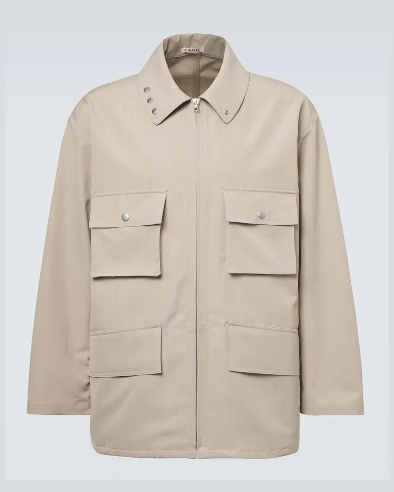 AURALEE Blouson aus Wolle Beige