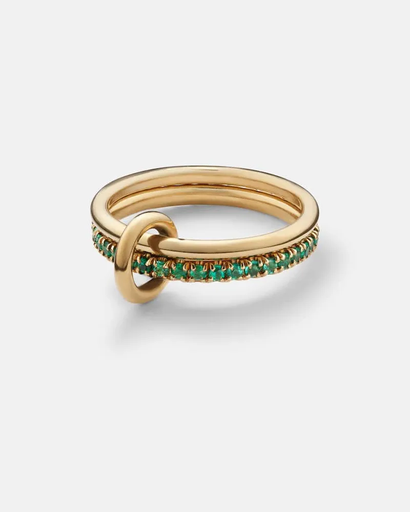 Spinelli Kilcollin Ring Marigold aus 18kt Gelbgold mit Smaragden Grün
