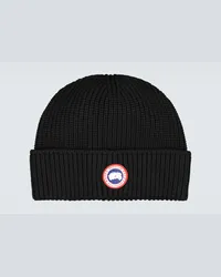 Canada Goose Muetze Arctic Disc Toque aus Wolle Schwarz