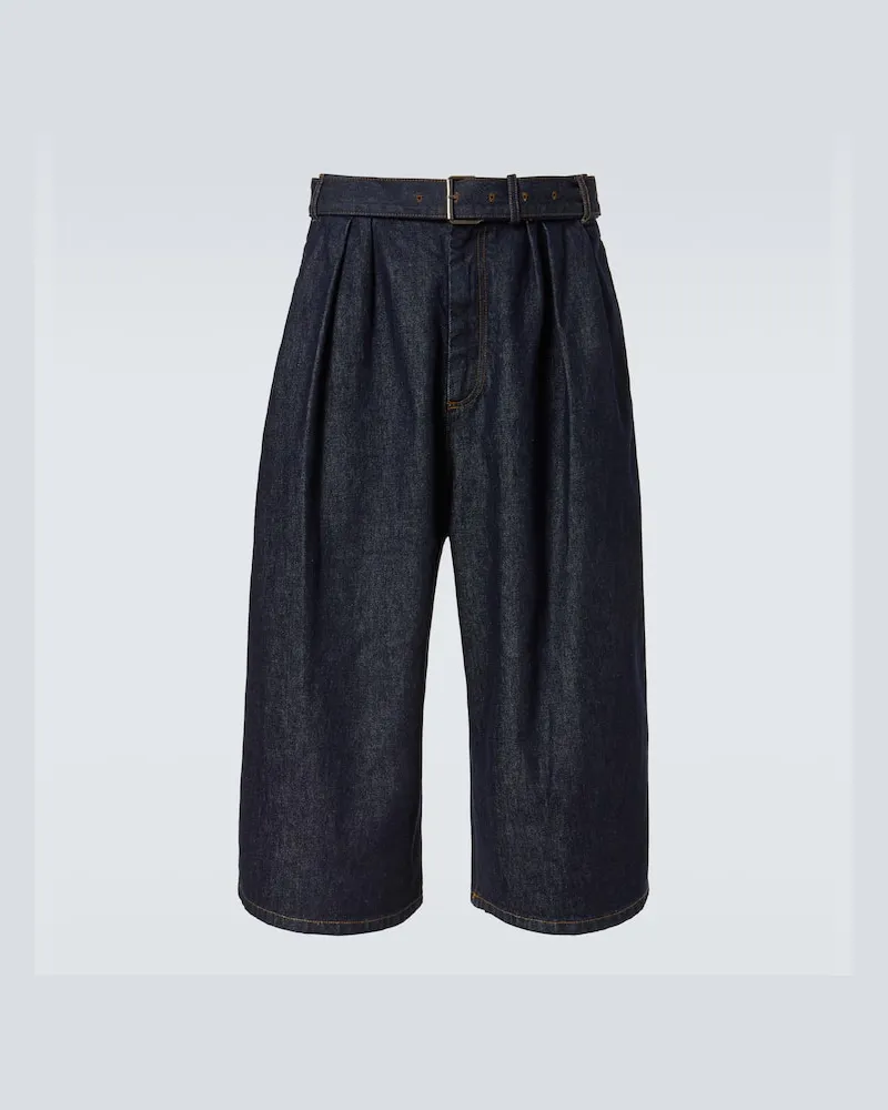 Dries van Noten Bermuda-Shorts aus Denim Blau